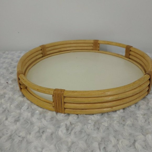 Pier 1 Imports Other - pier 1 bamboo circle serving tray boho luau tropic